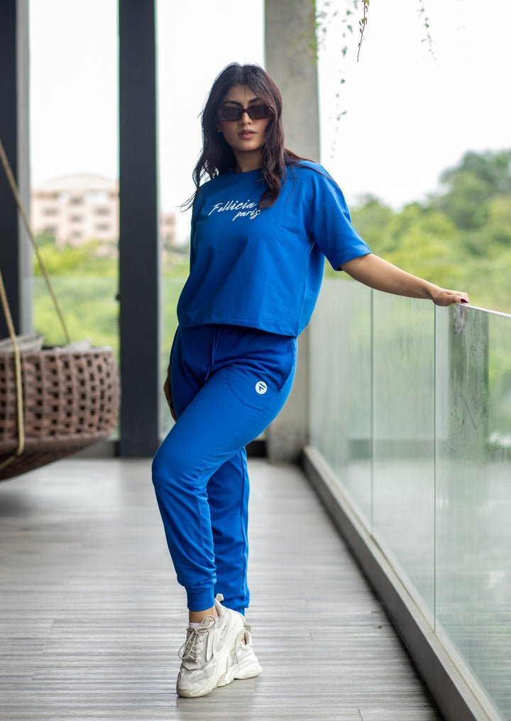 Co-ord Set (Azure Blue) Sweatshirt & Joggers for Women