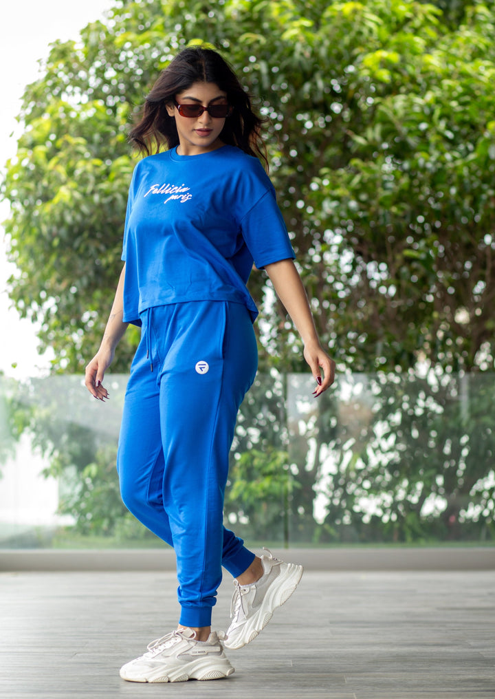 Co-ord Set (Azure Blue) Sweatshirt & Joggers for Women