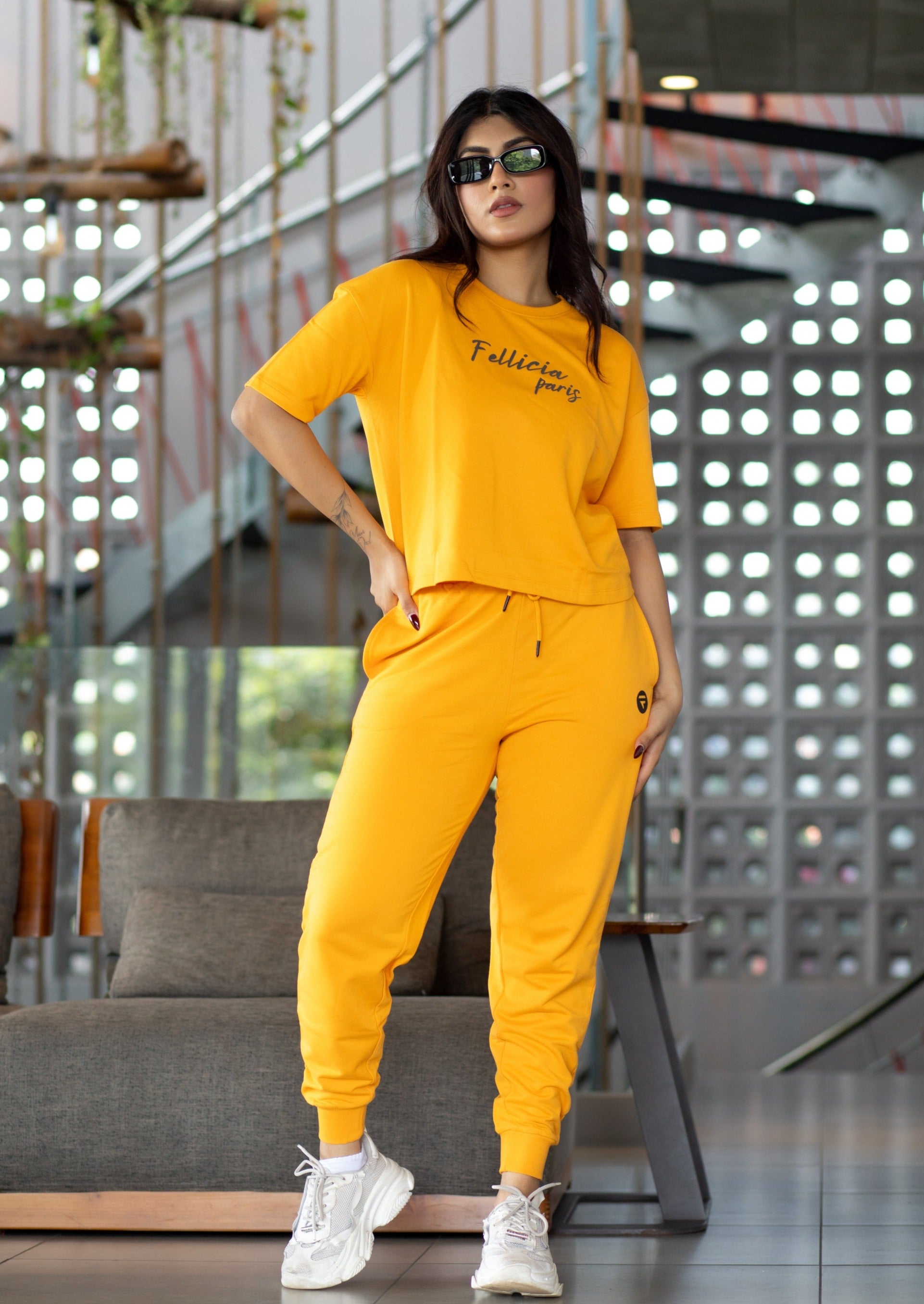 Co-ord Set (Marigold) Sweatshirt & Joggers for Women – FELLICIA