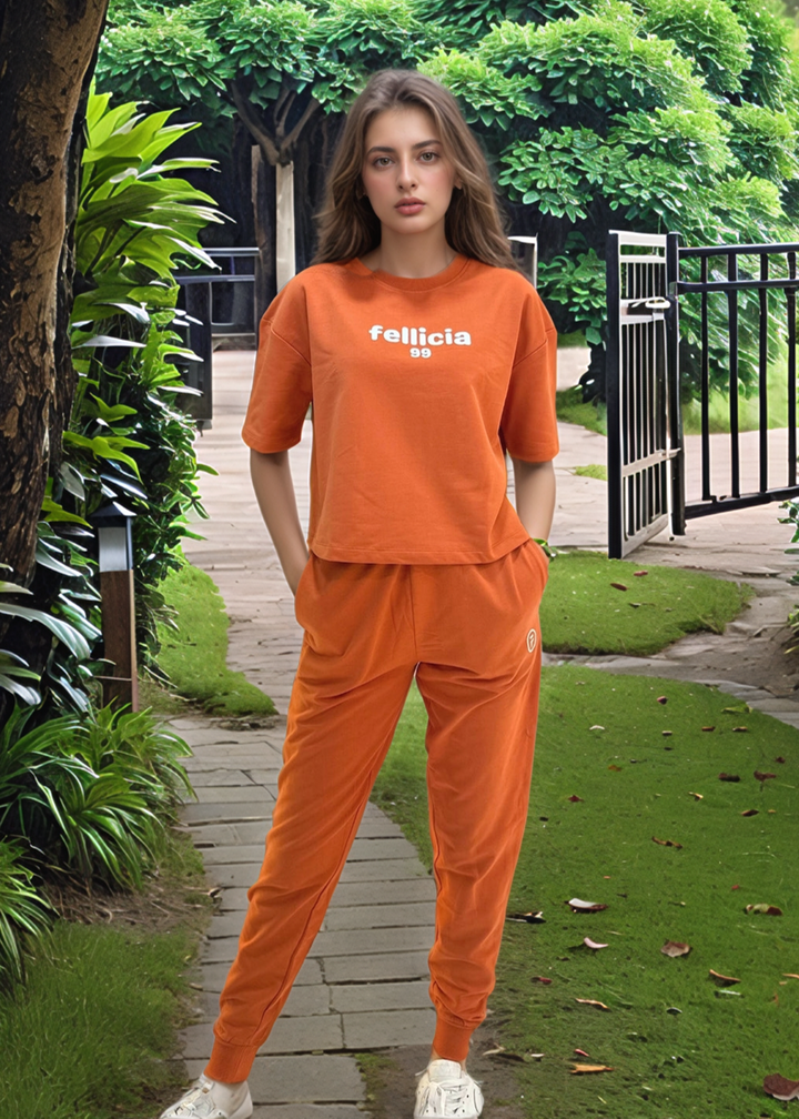 Co-ord Set (Terracota) Sweatshirt & Joggers for Women