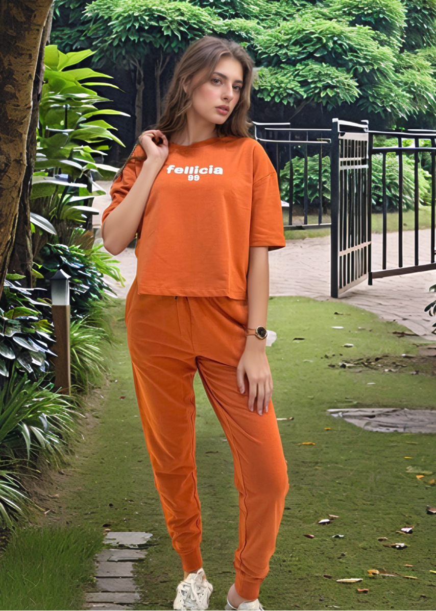 Co-ord Set (Terracota) Sweatshirt & Joggers for Women