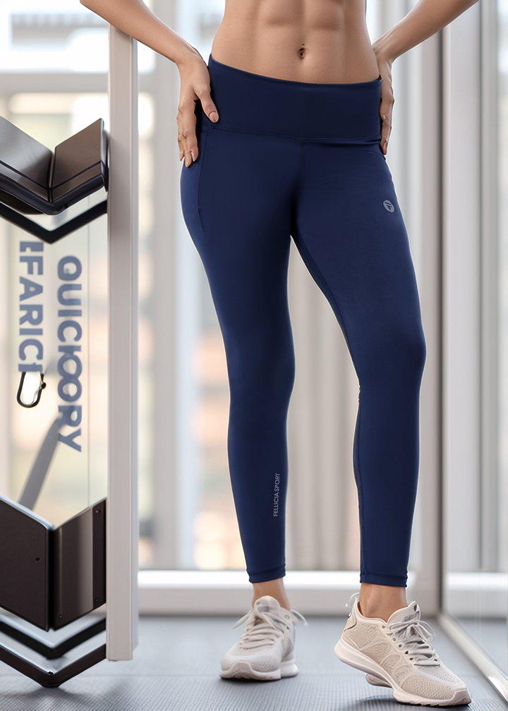 Active Tights with Pocket (Navy Blue)