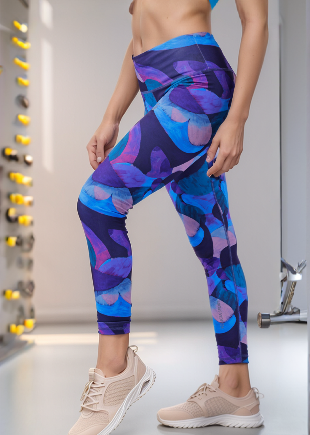 Active Tights with Pocket (Abstract print)