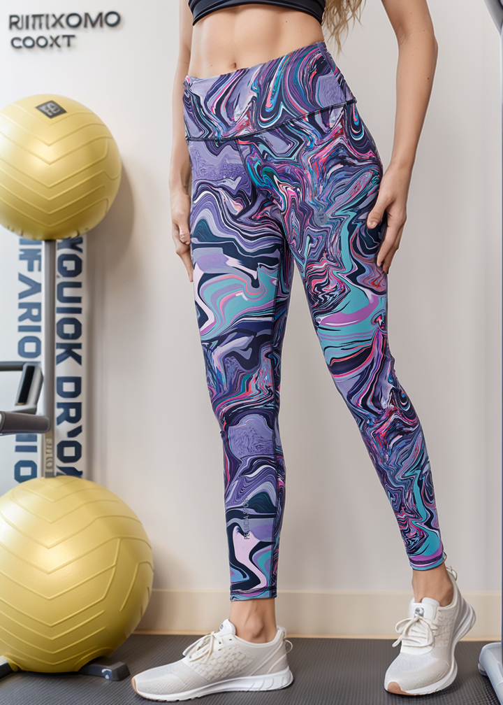 Active Tights with Pocket (illusion print)