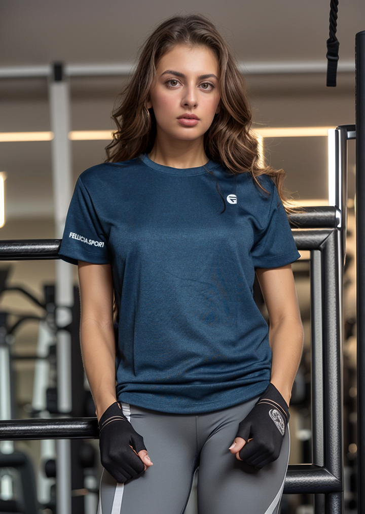 Performance Tshirt for Women (Aqua Blue)