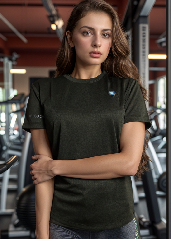 Performance Tshirt for Women (Olive Green)