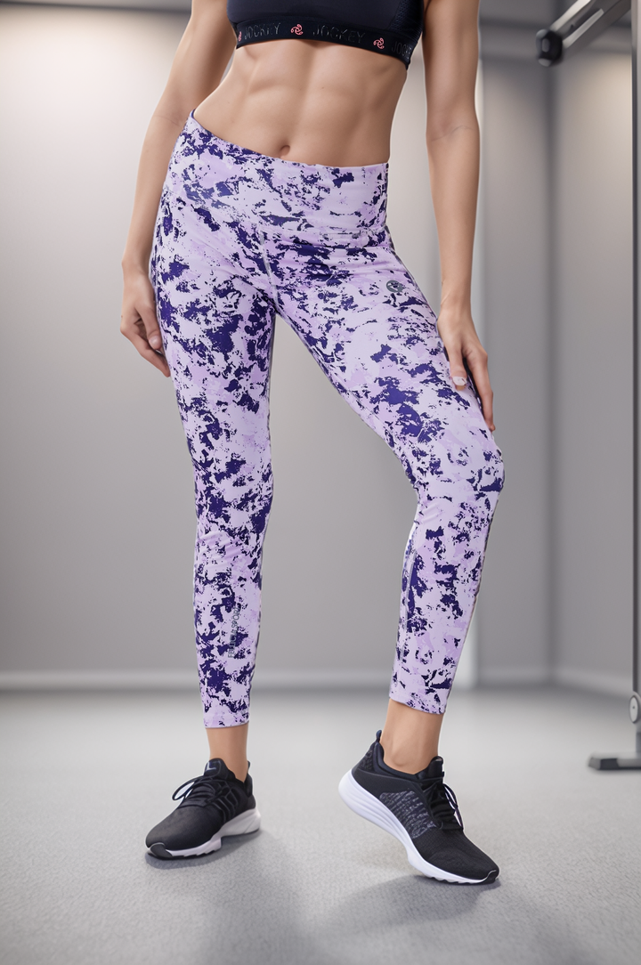 Active Tights with Pocket (Purple Camouflage)