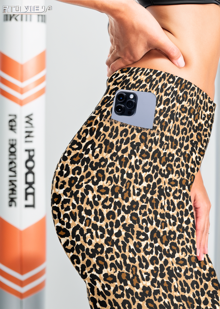 Active Tights with Pocket (Animal Print)