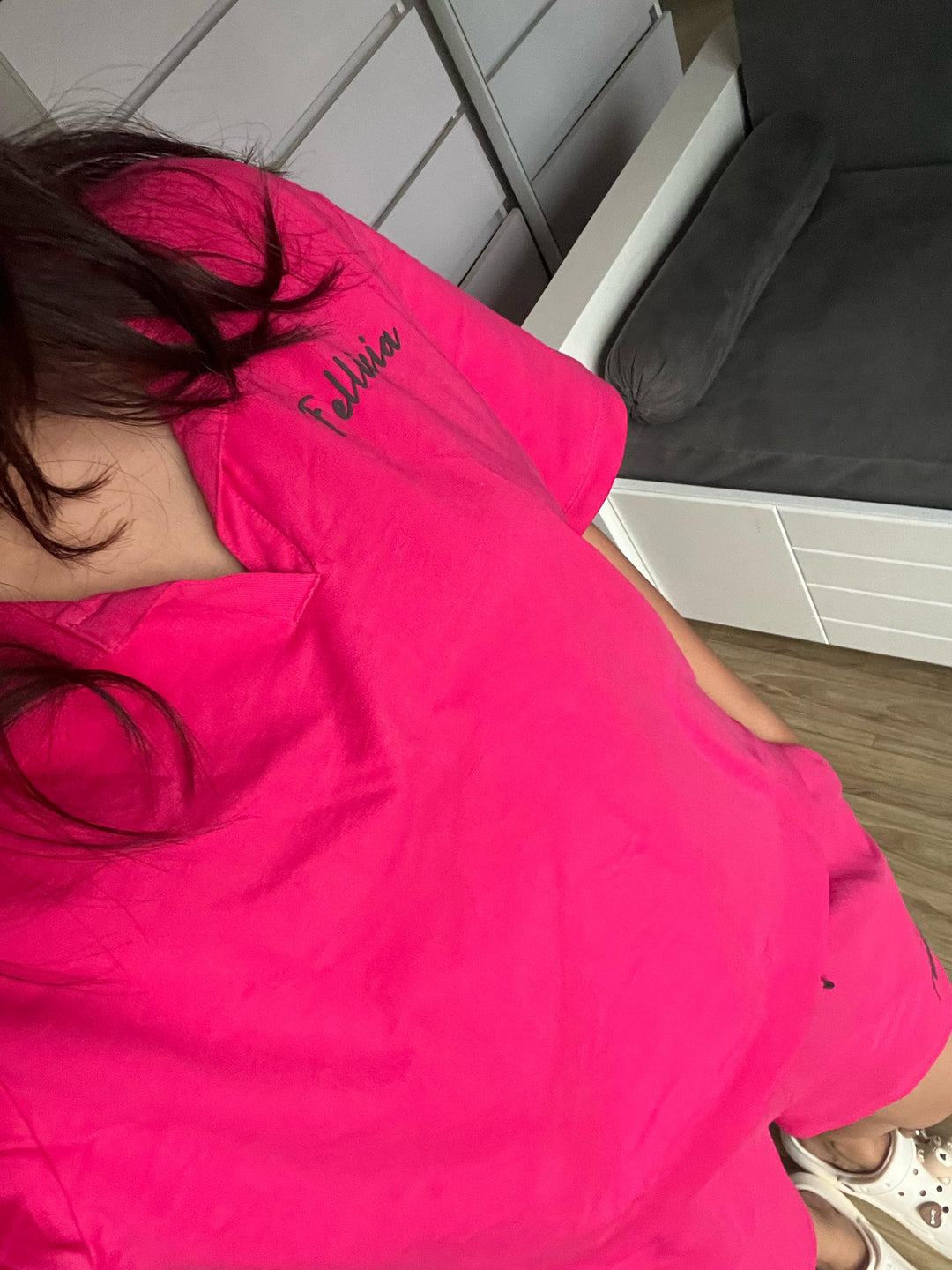 Polo Sweat-tee Summer Co-ord Set (Fuchsia Pink)