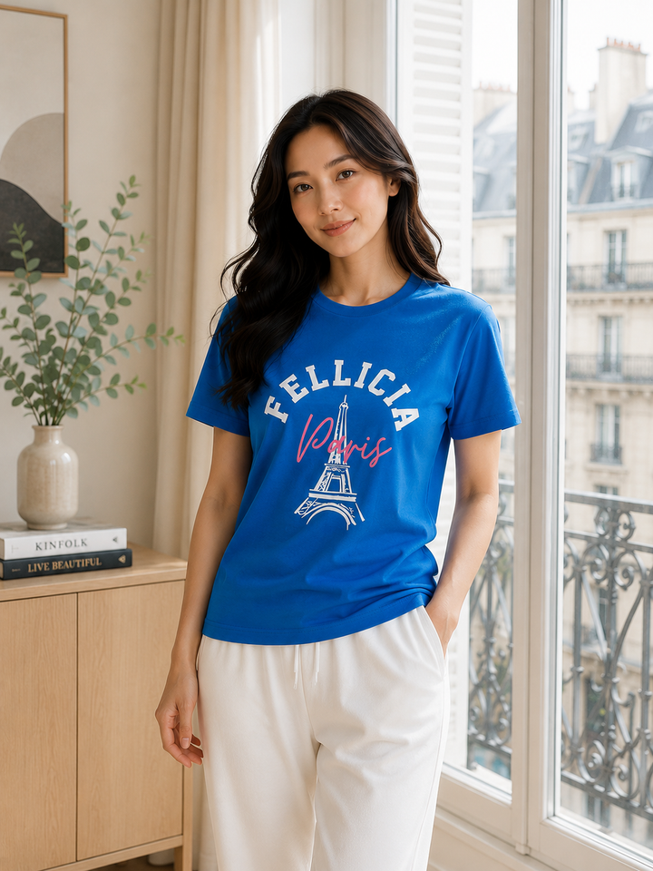 GHAR Comfort assorted Cotton Tee - Blue