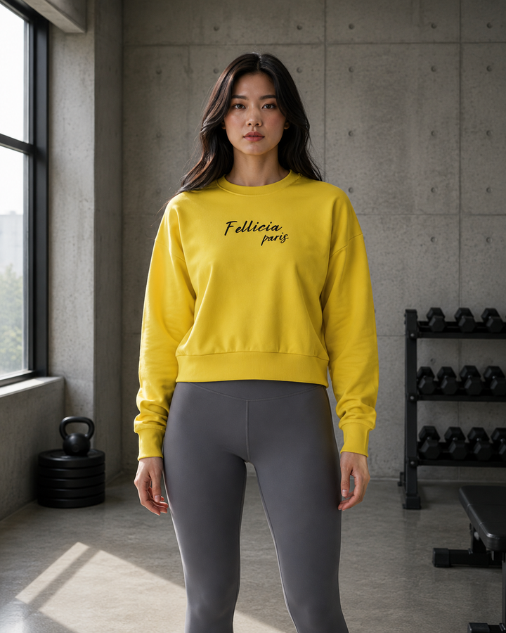 Sweatshirt – 260 GSM Loop Knit Cotton | NEON YELLOW