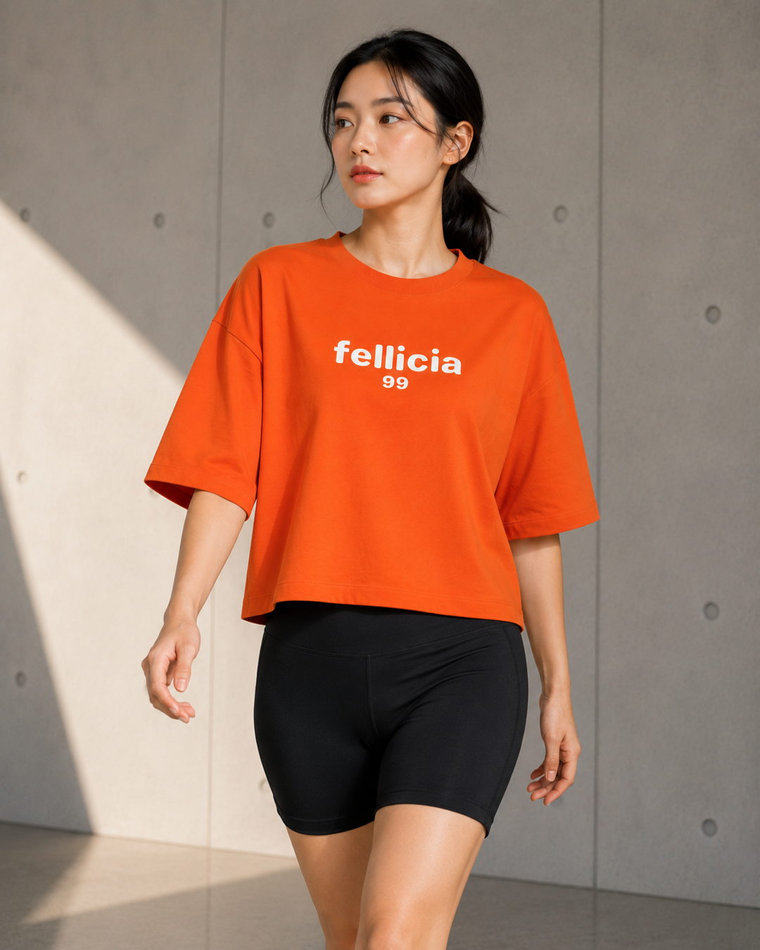 Sweat Tee – 260 GSM 100% Cotton Loop Knit - ORANGE