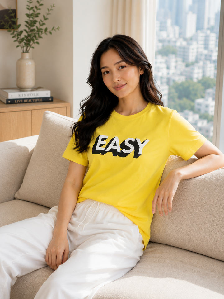 GHAR Comfort assorted Tee - Yellow