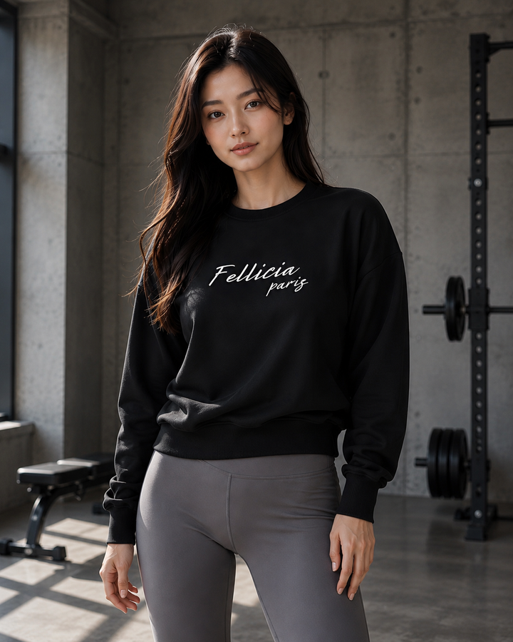 Sweatshirt – 260 GSM Loop Knit Cotton | Black