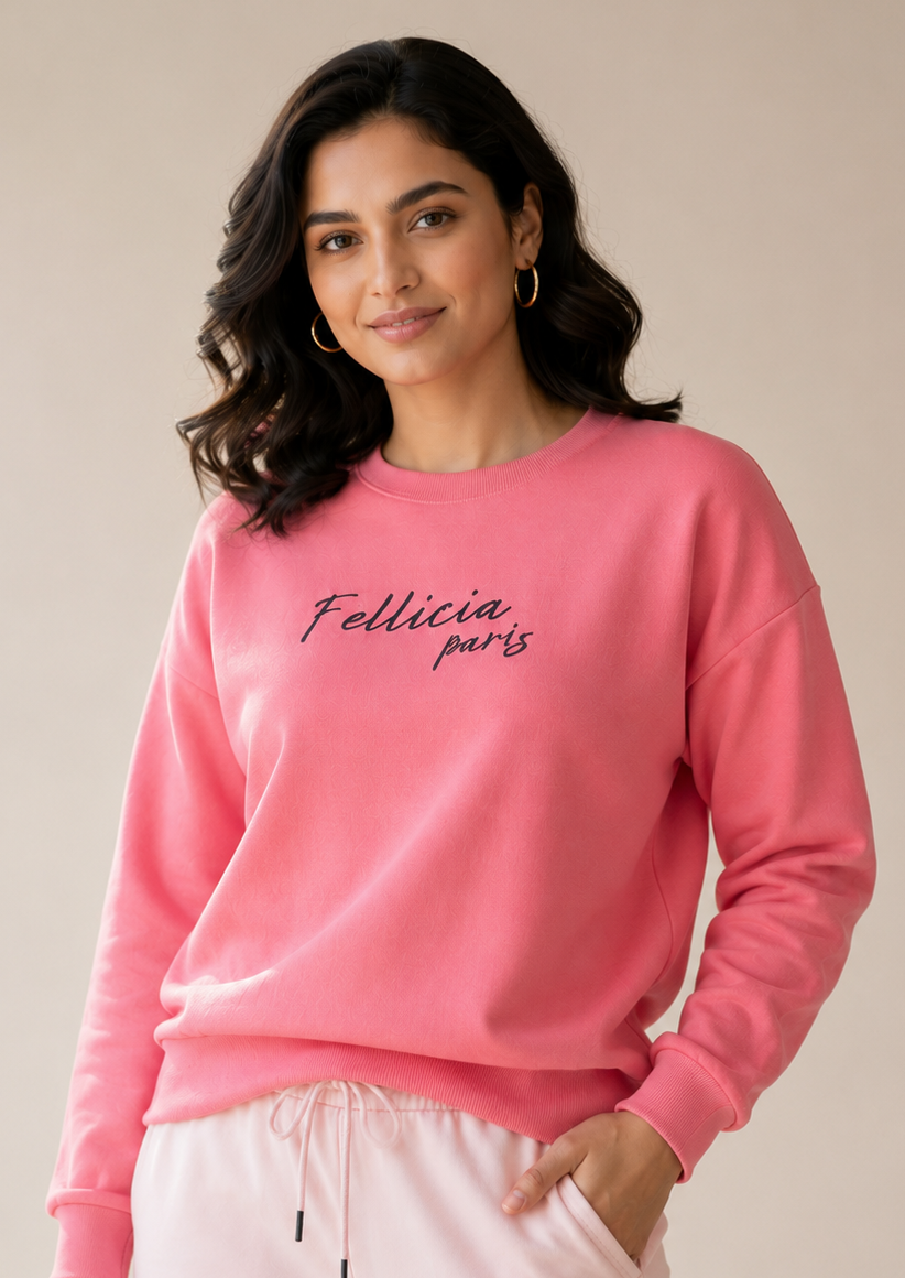 Sweatshirt – 260 GSM Loop Knit Cotton | PINK