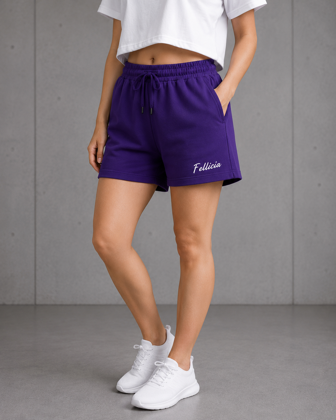 100% COTTON (LOOP KNIT) - SHORTS (PURPLE)