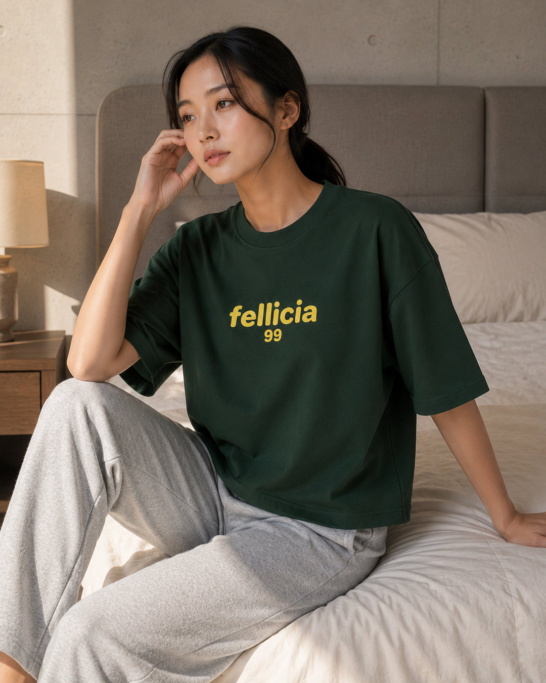 Sweat Tee – 260 GSM 100% Cotton Loop Knit - OLIVE