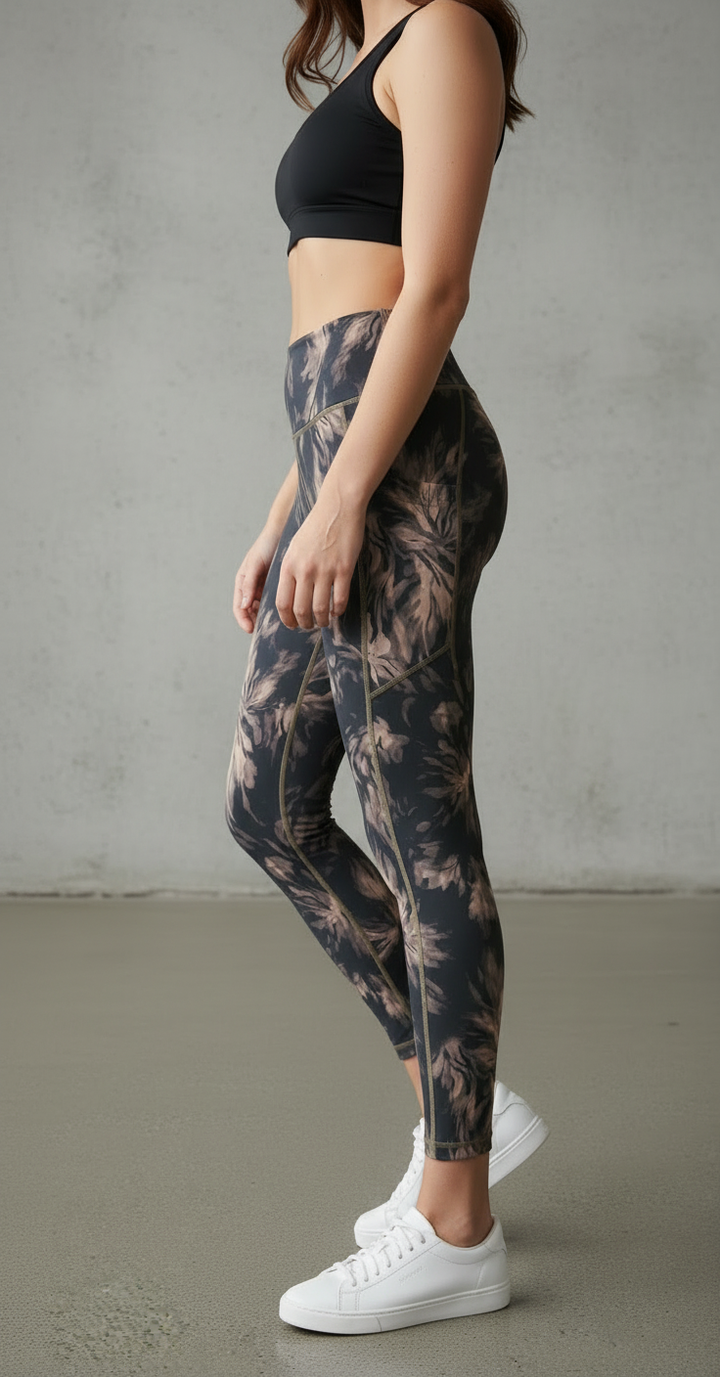 Performance Tights with Pocket - Coffee