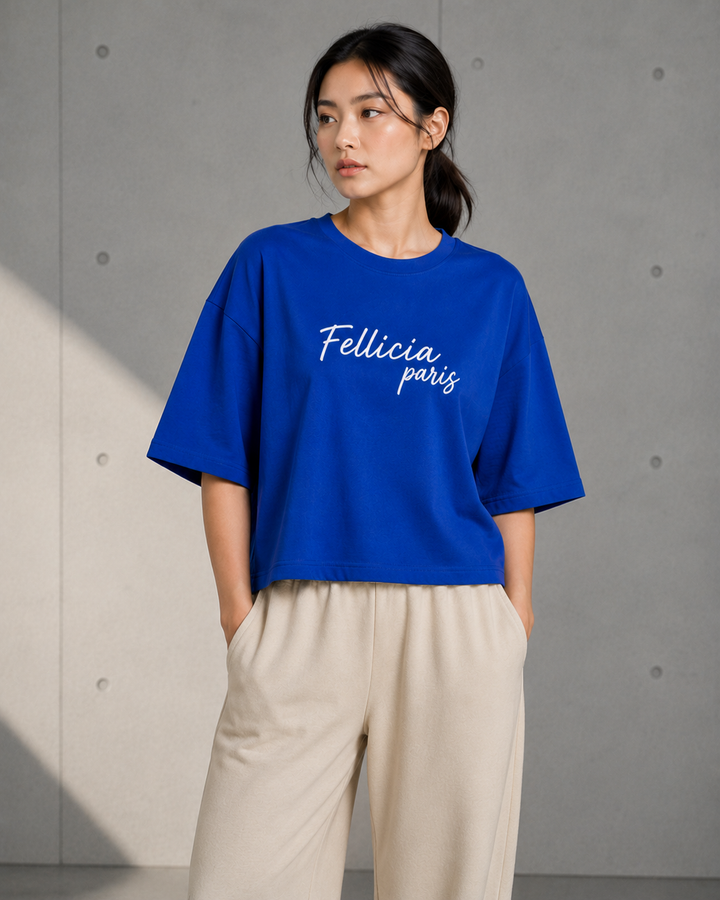 Sweat Tee – 260 GSM 100% Cotton Loop Knit - BLUE