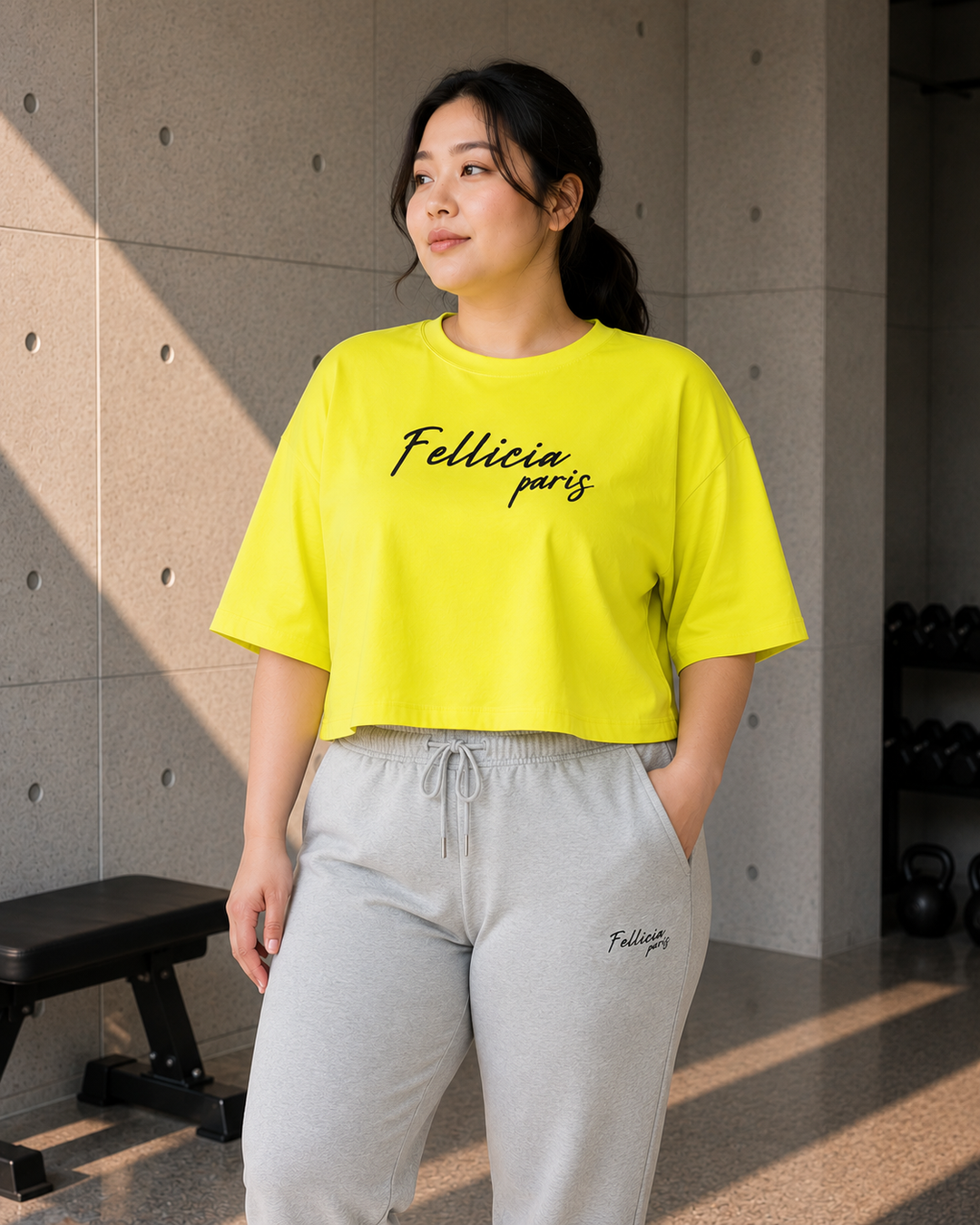 Sweat Tee – 260 GSM 100% Cotton Loop Knit - NEON YELLOW