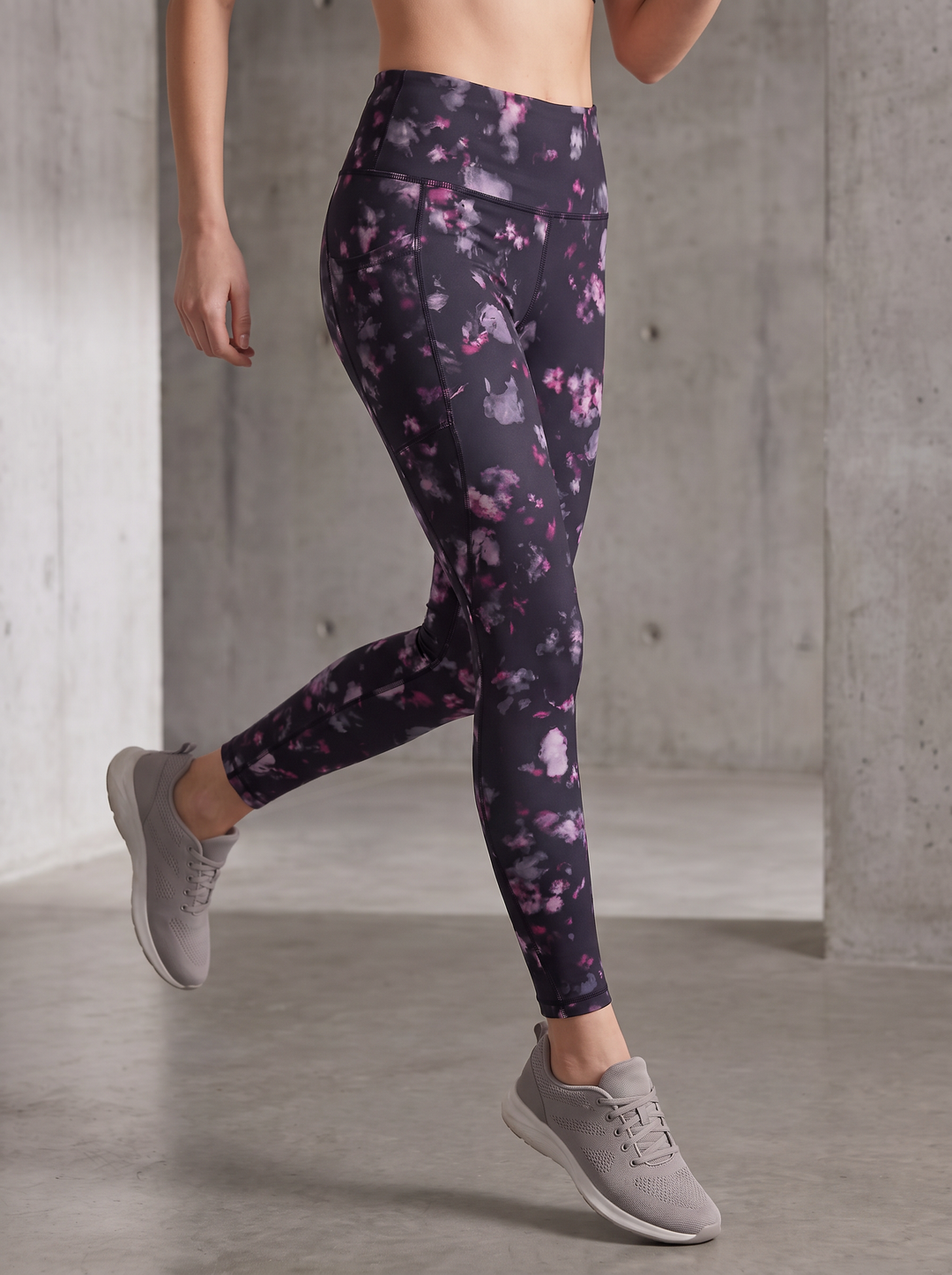 Performance Tights with Pocket  - FLORAL ECLIPSE