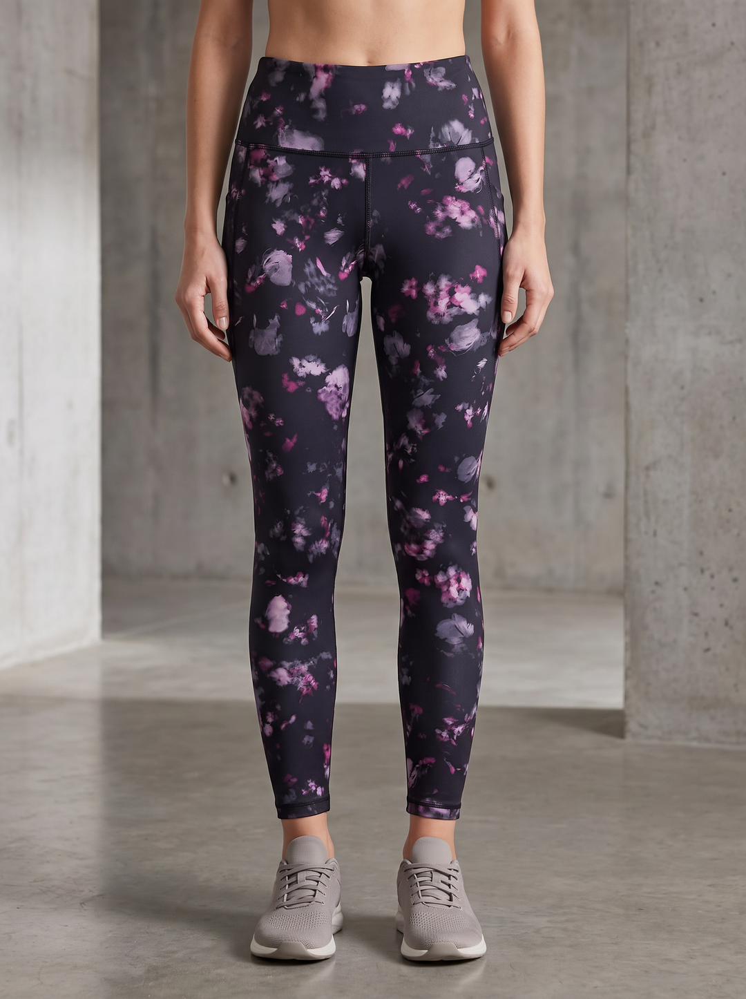 Performance Tights with Pocket  - FLORAL ECLIPSE