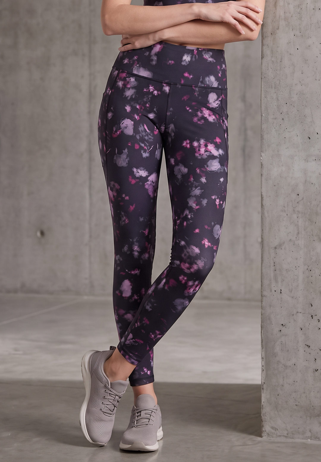 Performance Tights with Pocket  - FLORAL ECLIPSE