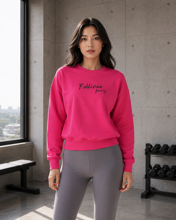 Sweatshirt – 260 GSM Loop Knit Cotton | FUCHSIA PINK
