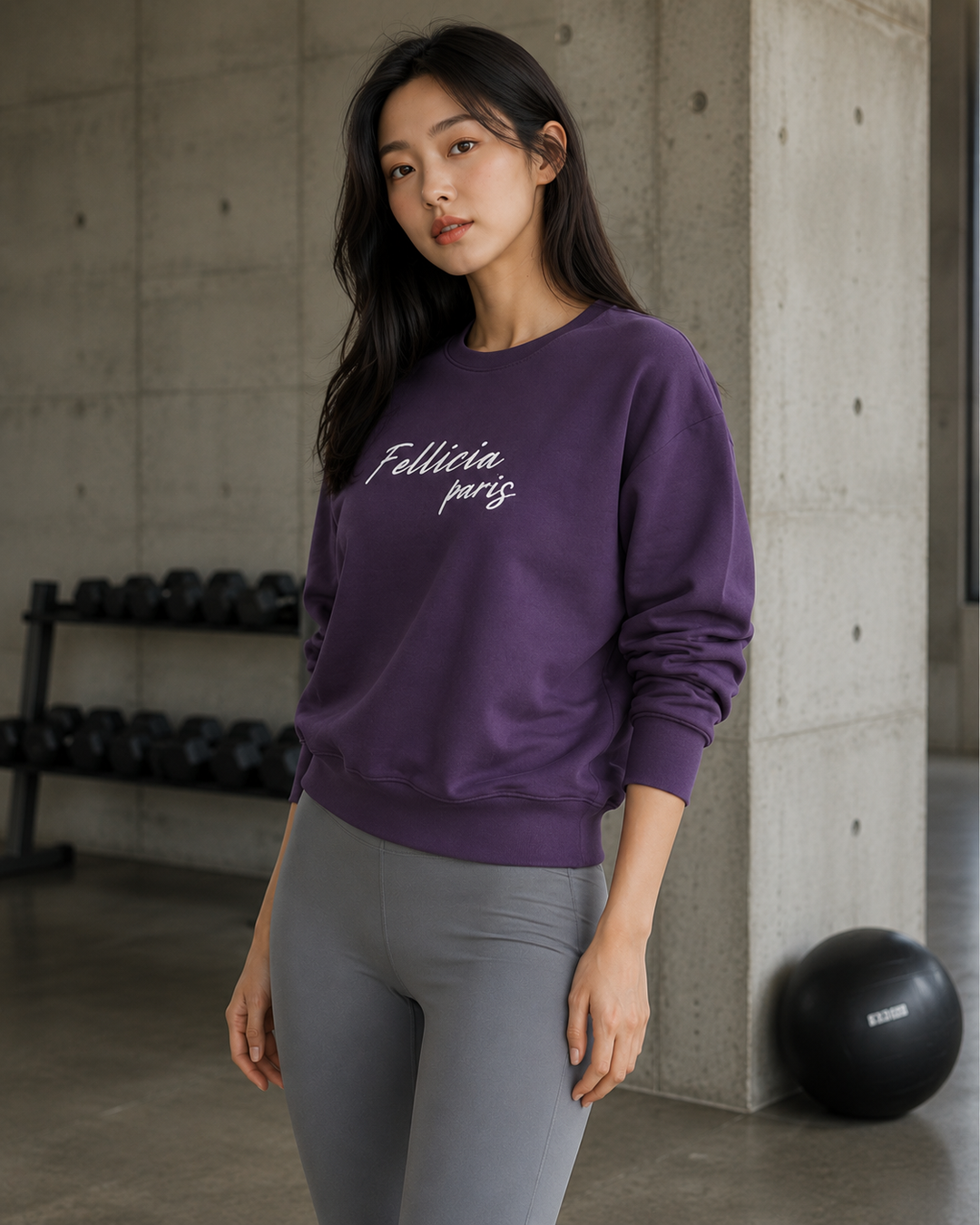 Sweatshirt – 260 GSM Loop Knit Cotton | PURPLE