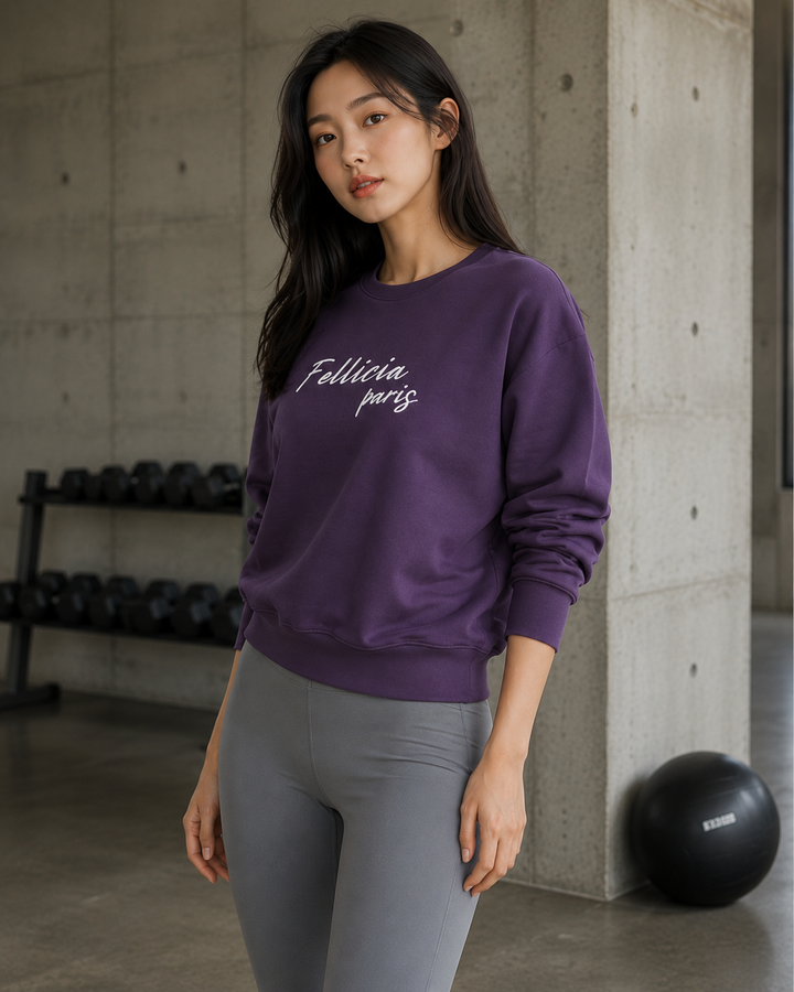 Sweatshirt – 260 GSM Loop Knit Cotton | PURPLE