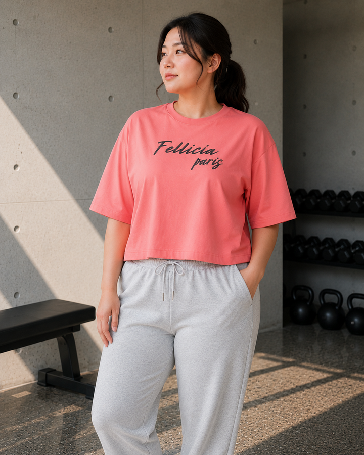 Sweat Tee – 260 GSM 100% Cotton Loop Knit - PINK