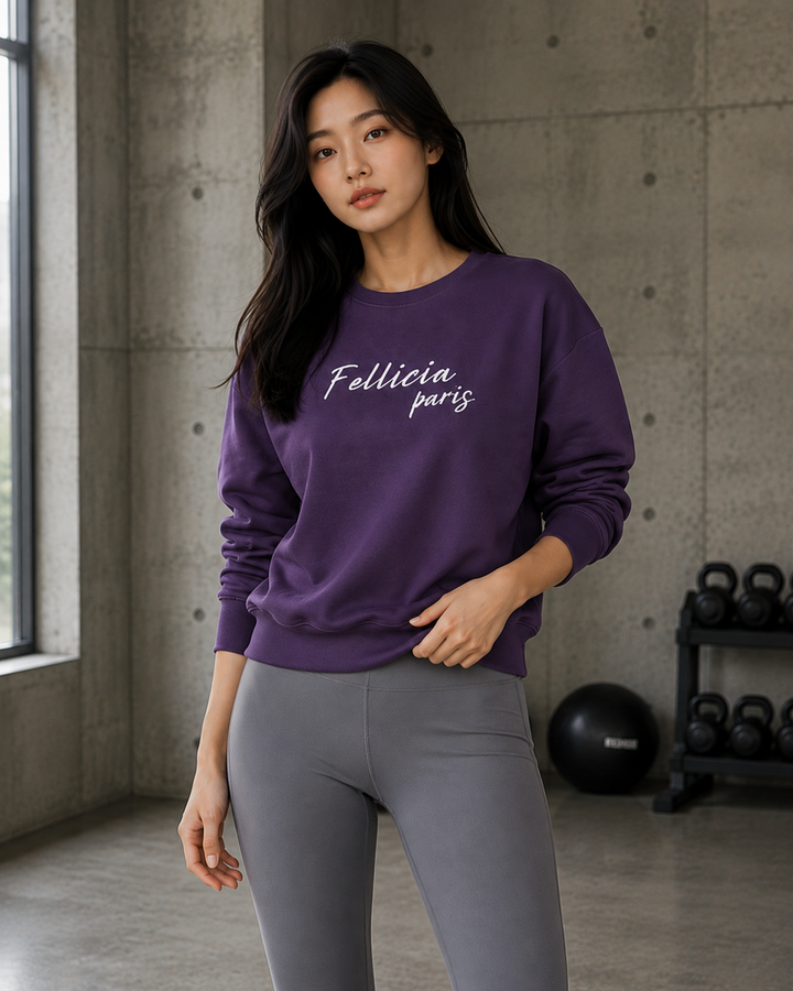 Sweatshirt – 260 GSM Loop Knit Cotton | PURPLE