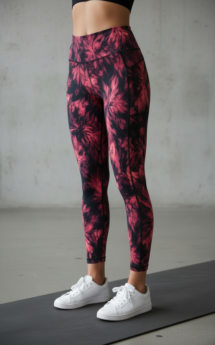 Performance Tights with Pocket - Scarlet