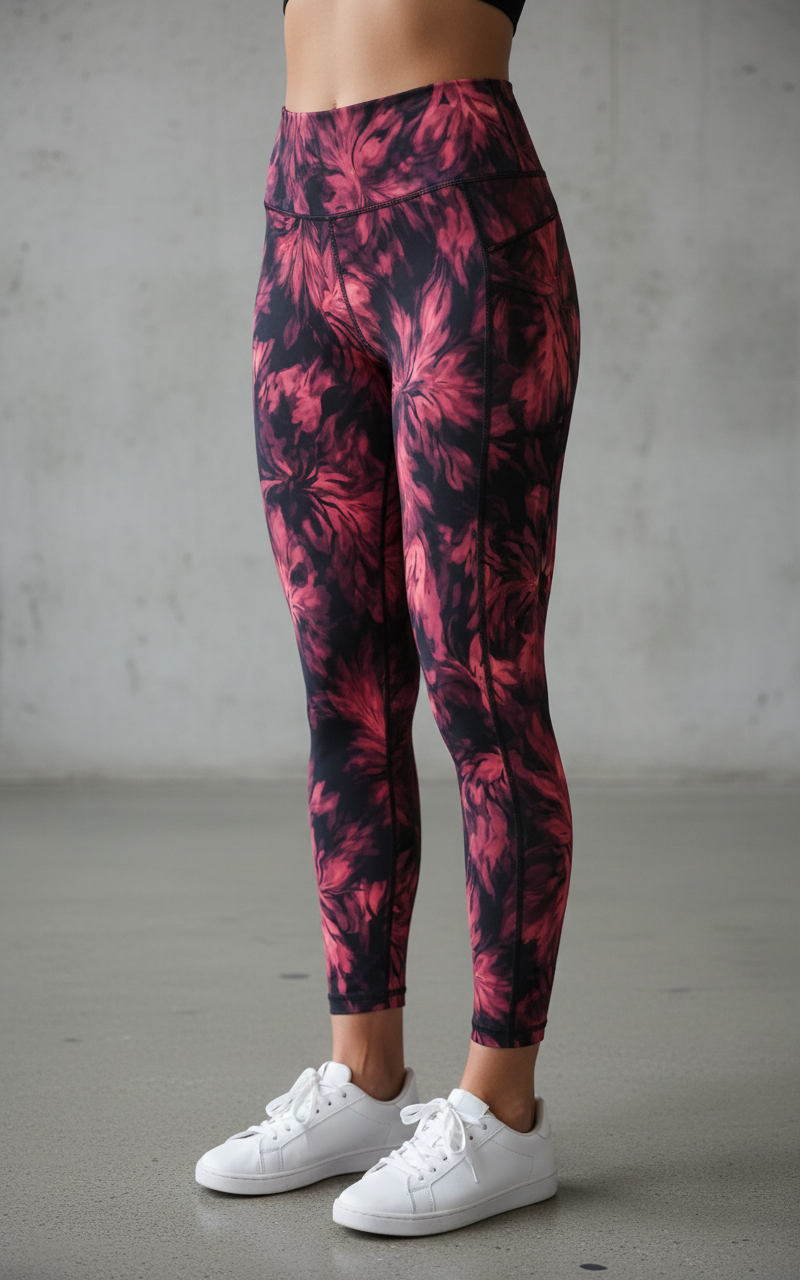 Performance Tights with Pocket - Scarlet