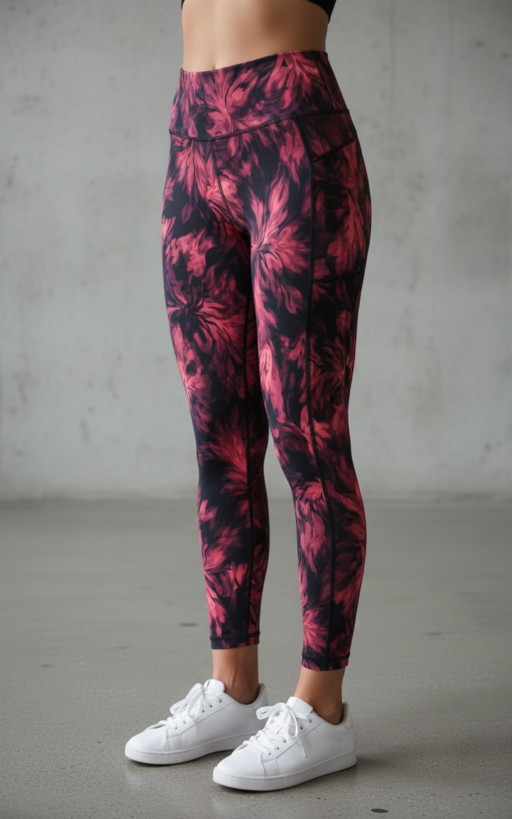 Performance Tights with Pocket - Scarlet