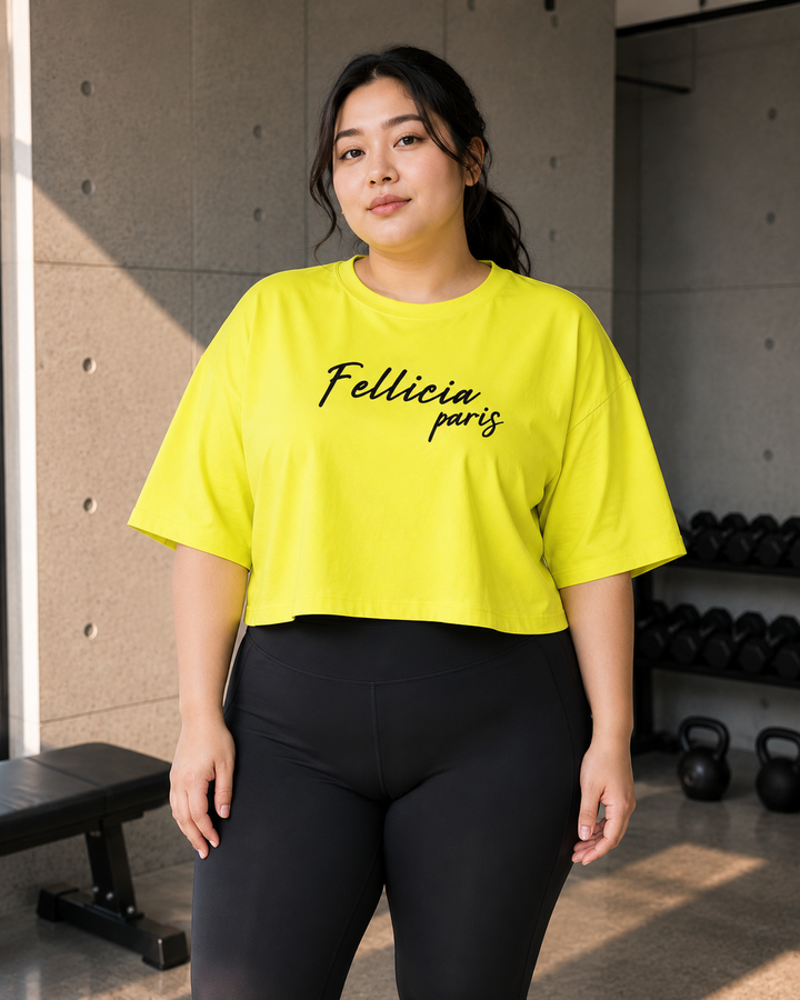 Sweat Tee – 260 GSM 100% Cotton Loop Knit - NEON YELLOW
