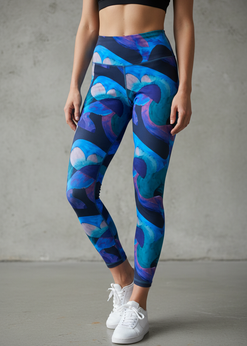 Active Tights with Pocket (Abstract print)