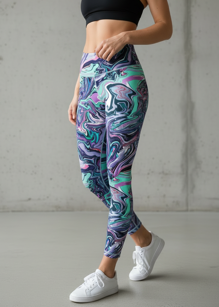 Active Tights with Pocket (illusion print)