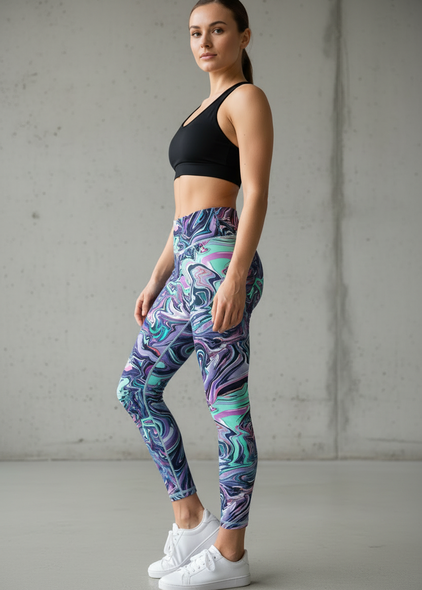 Active Tights with Pocket (illusion print)