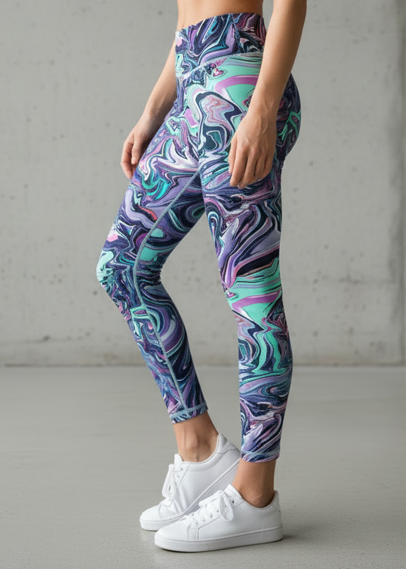Active Tights with Pocket (illusion print)