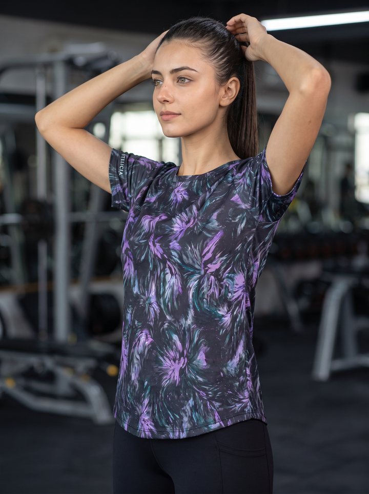 Active T-Shirt for Women - Infinity Bloom