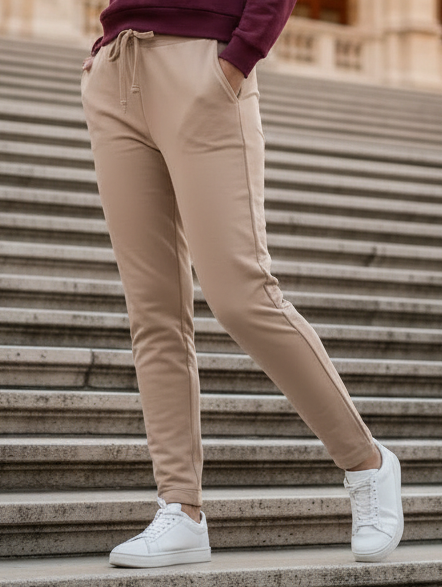 Women’s Sweatshirt & Joggers Co-ord Set (Maroon–Beige)