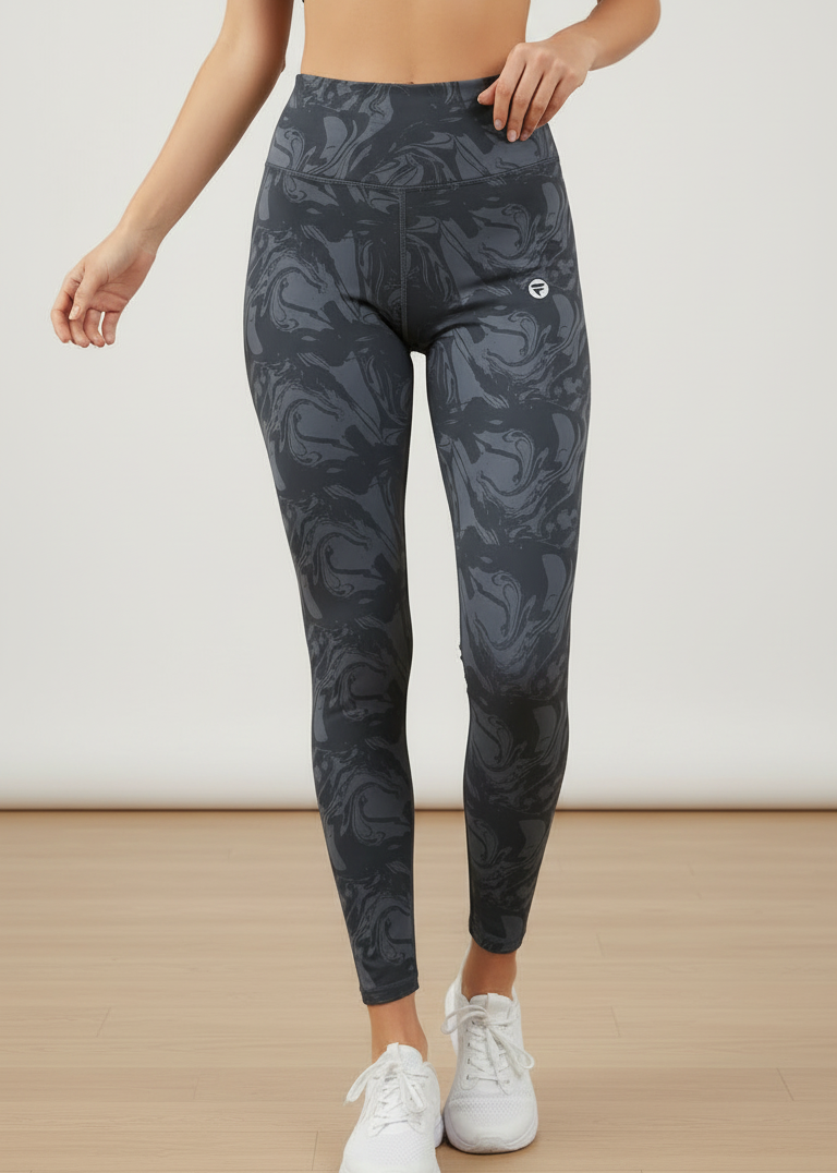 Active Tights with Pocket (Black Mirage)