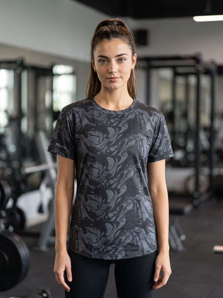 Active T-Shirt for Women - Black Mirage