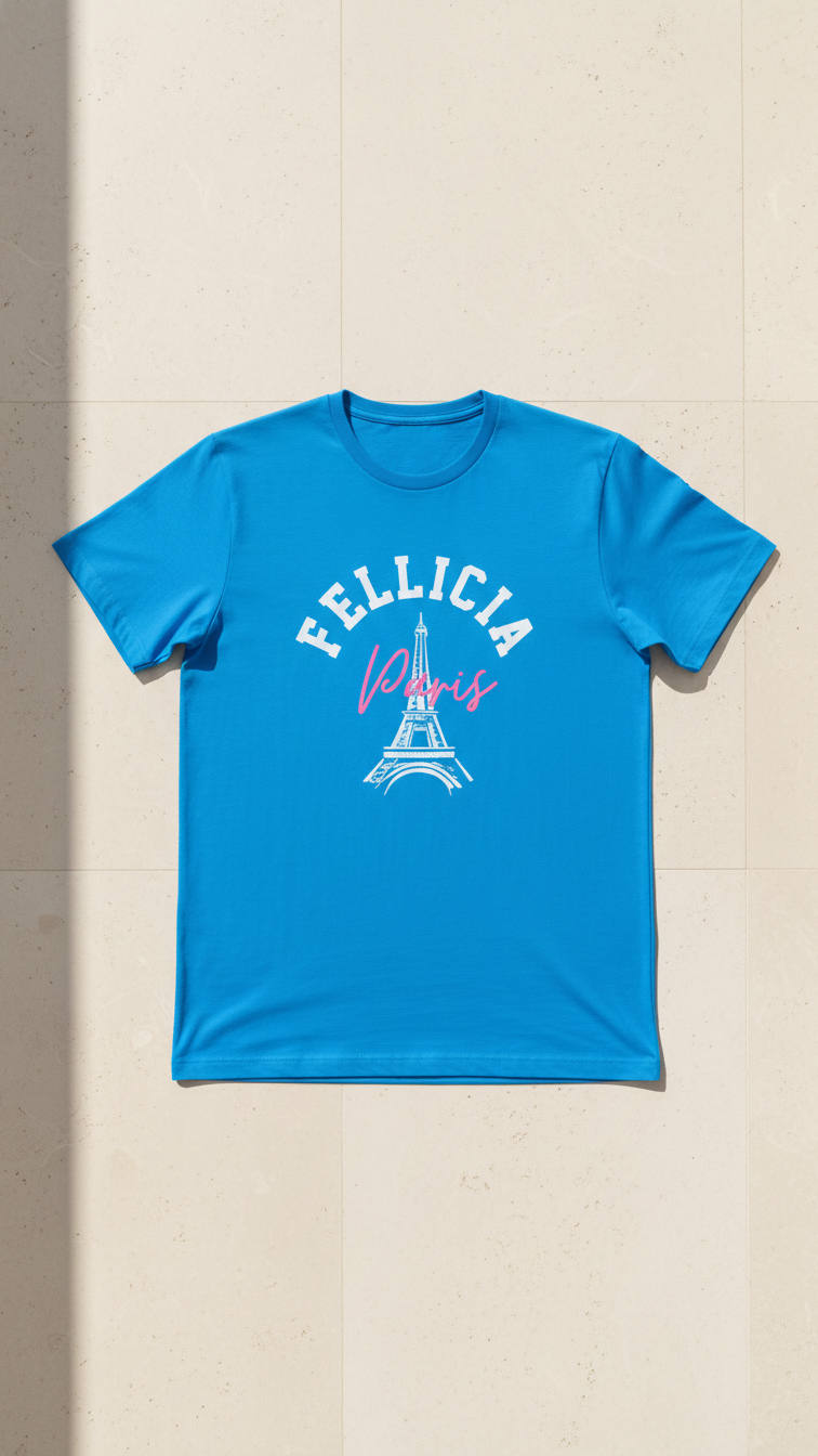 100% Cotton - BLUE Gym Tee for Women