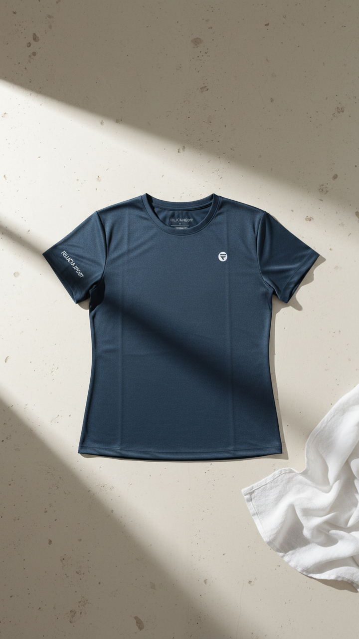 Performance Tshirt for Women (Aqua Blue)
