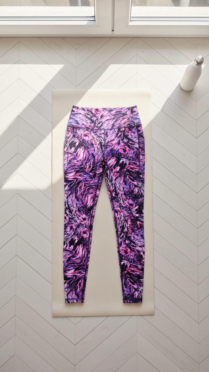 Active Tights with Pocket (Pink Eagle)