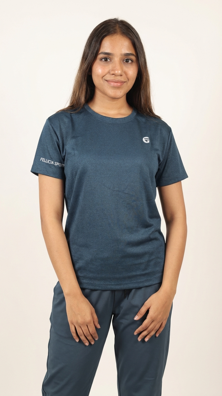 Performance Tshirt for Women (Aqua Blue)