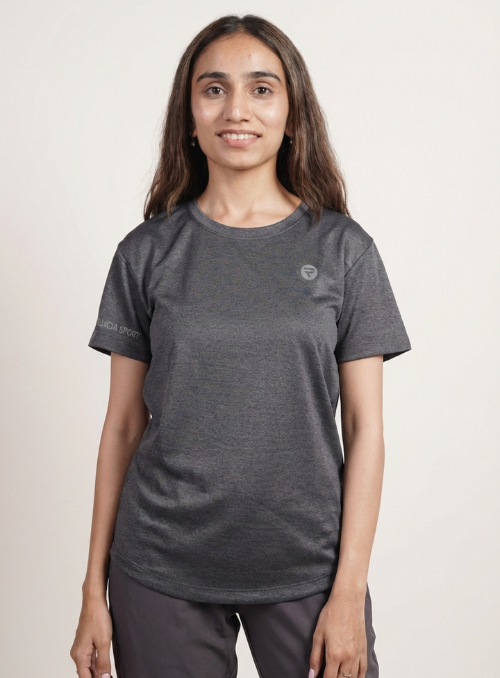 Performance Tshirt for Women (Charcoal Grey)