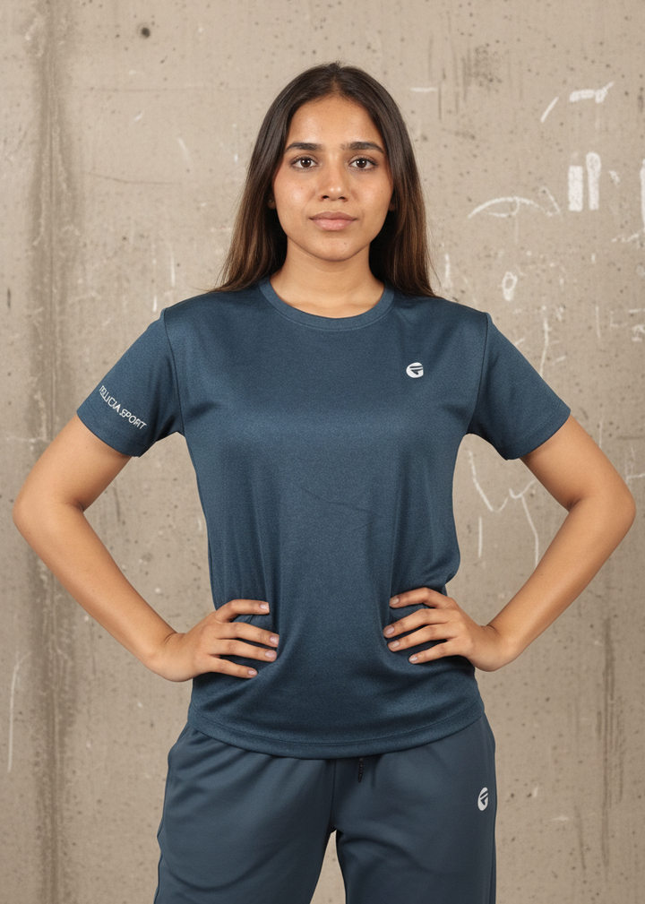 Performance Tshirt for Women (Aqua Blue)